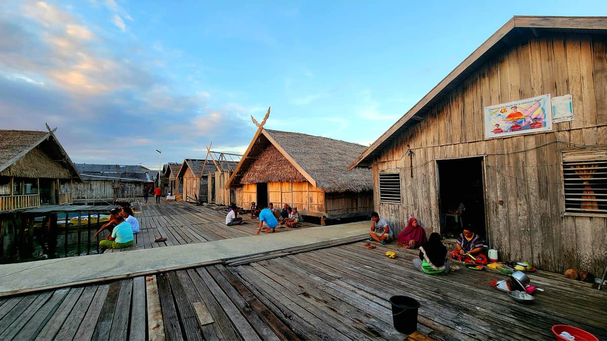 The heritage heart of Tabawan Island where there are many old, traditional structures.